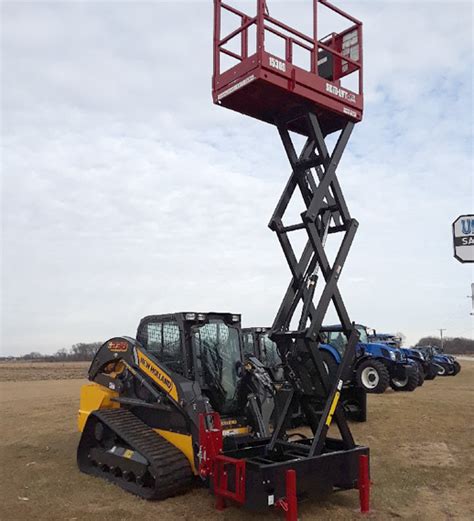 extra wide skid steer lifting forks|skid steer man lift attachment.